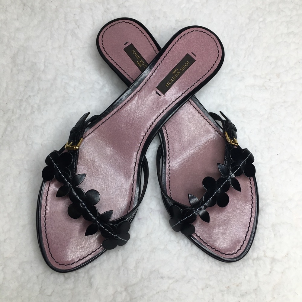 Louis Vuitton monogram heels sandals